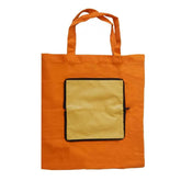 Sac de course pliable en pochette Orange et jaune